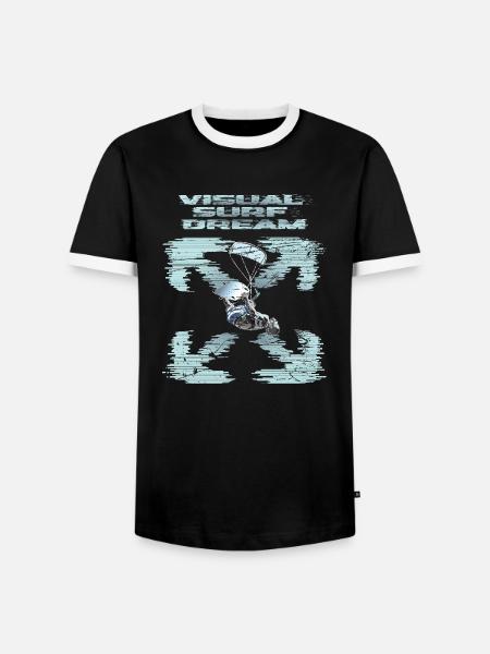 Visual Kitesurfing Dream - Men's Ringer Shirt - black/white