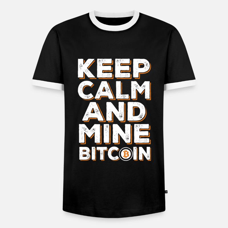 BITCOIN - Männer Kontrast-T-Shirt - Schwarz/Weiß