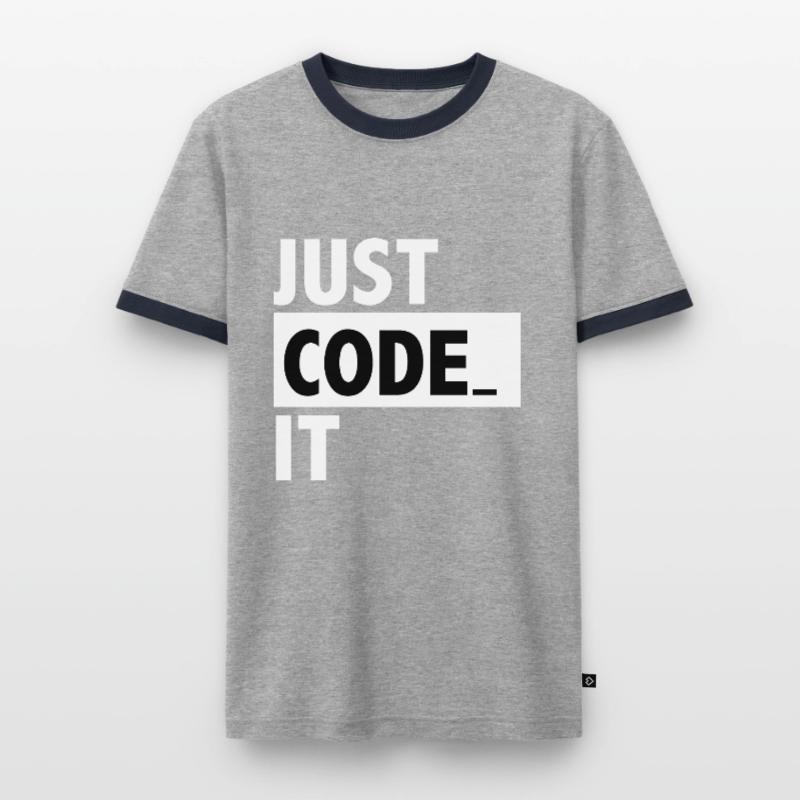 just code it T-shirt contrasté Homme