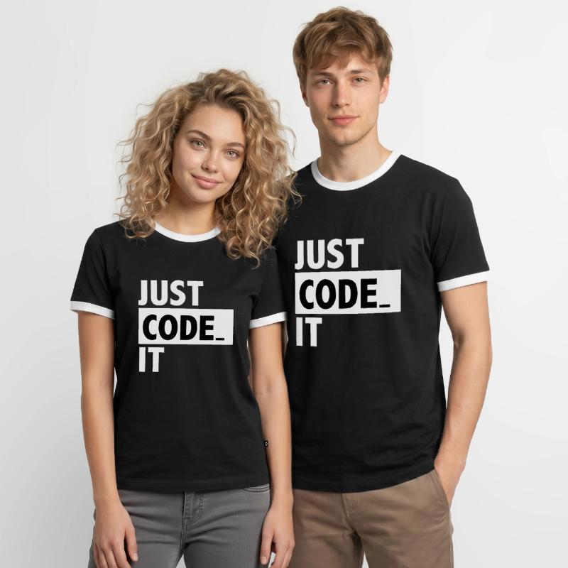 just code it Men's Ringer Shirt