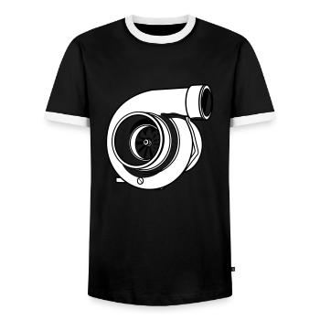 Turbo G - T-shirt contrasté Homme - noir/blanc - Devant - AI Model Female 172 light (172cm) & AI Model Male 178 light (178cm)