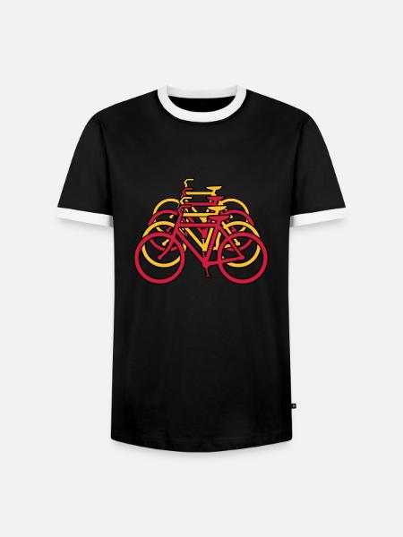 Bicycle art - Men's Ringer Shirt - black/white