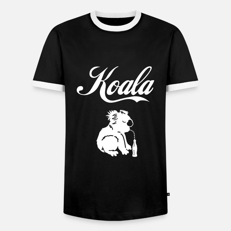 Koala - Männer Kontrast-T-Shirt - Schwarz/Weiß