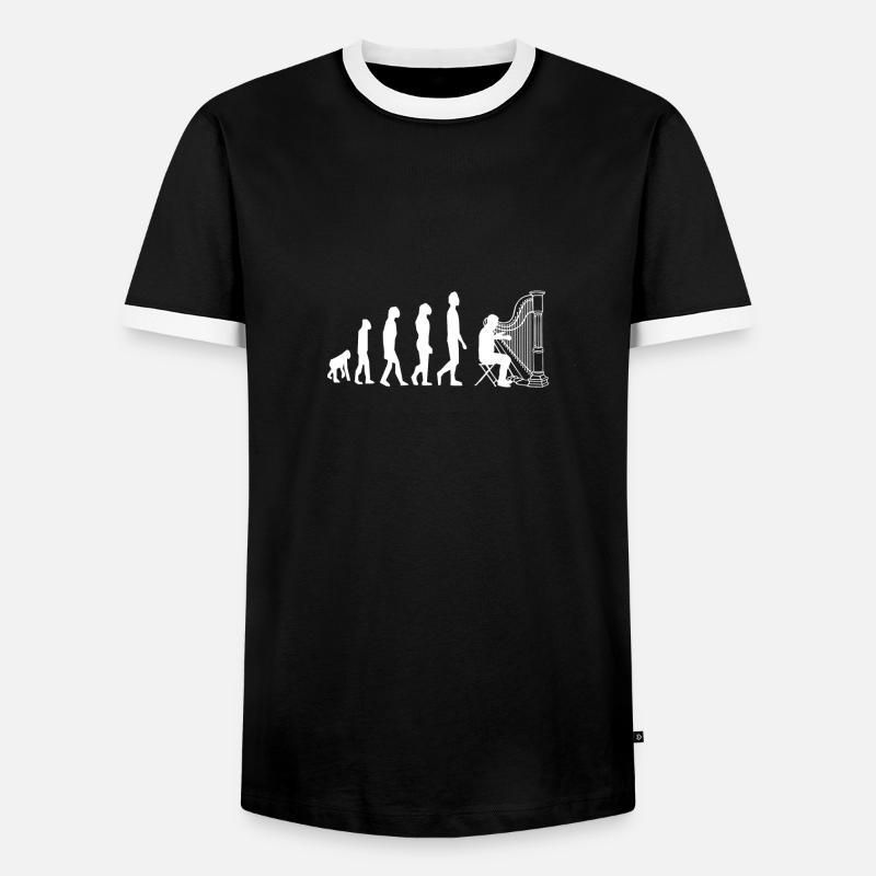 Harp Harp Evolution - Men's Ringer Shirt - black/white