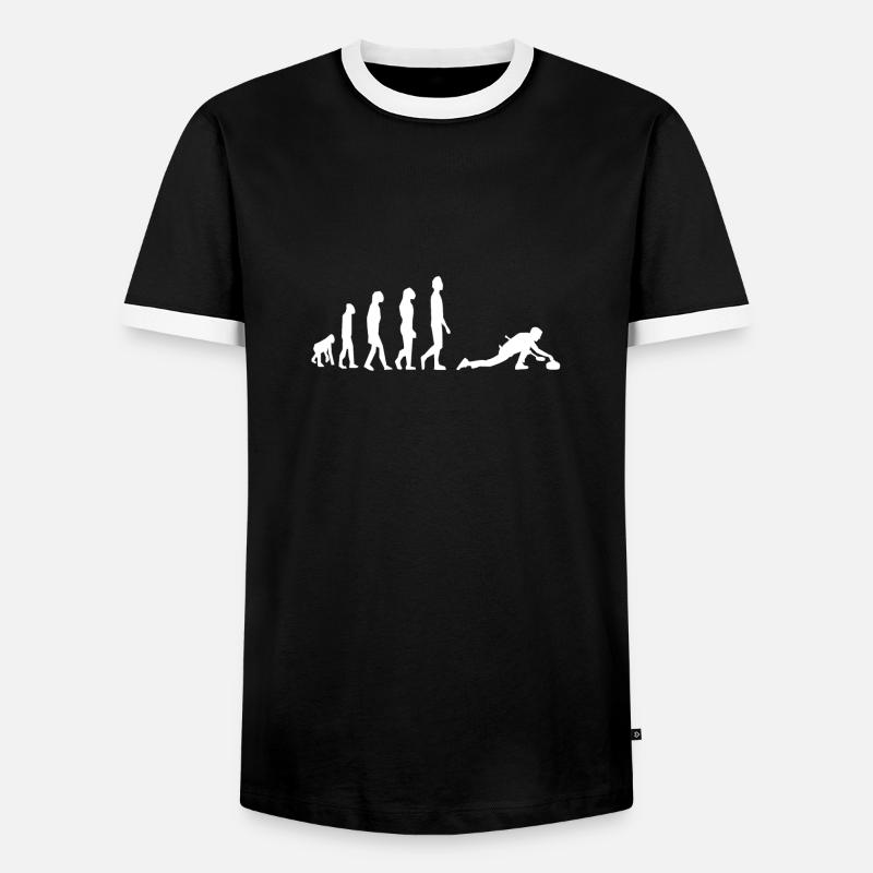 Curling Evolution - T-shirt contrasté Homme - noir/blanc