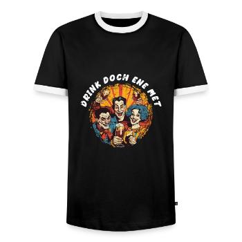Karneval Kölle Alaaf Eskaliert Singen Tanzen Köln - Männer Kontrast-T-Shirt - Schwarz/Weiß - Vorne - AI Model Female 172 light (172cm) & AI Model Male 178 light (178cm)