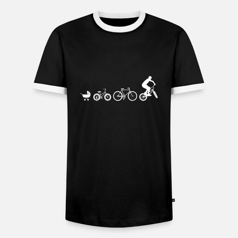 BMX Evolution - Männer Kontrast-T-Shirt - Schwarz/Weiß