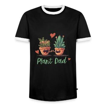 Un délice pour les amoureux du jardin - T-shirt contrasté Homme - noir/blanc - Devant - AI Model Female 172 light (172cm) & AI Model Male 178 light (178cm)