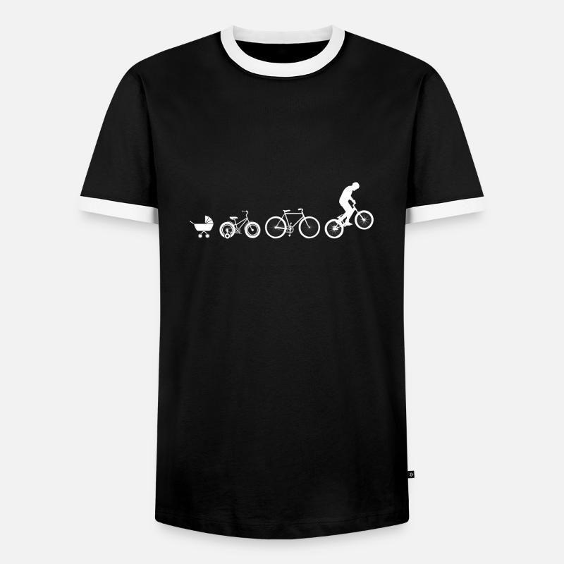 Trial Evolution Bicycle Trials MTB - Männer Kontrast-T-Shirt - Schwarz/Weiß