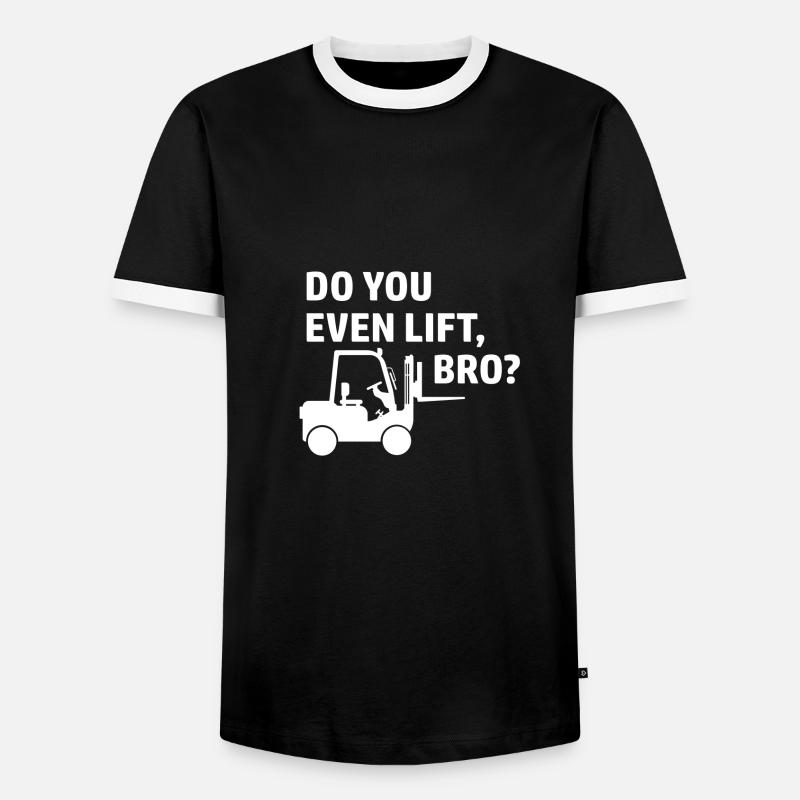 Gabelstapler Stapler Staplerfahrer Spruch - Männer Kontrast-T-Shirt - Schwarz/Weiß