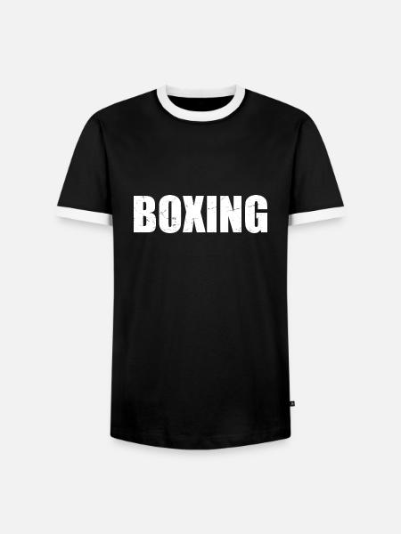 Boxen - Männer Kontrast-T-Shirt - Schwarz/Weiß