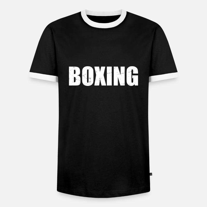 Boxen - Männer Kontrast-T-Shirt - Schwarz/Weiß