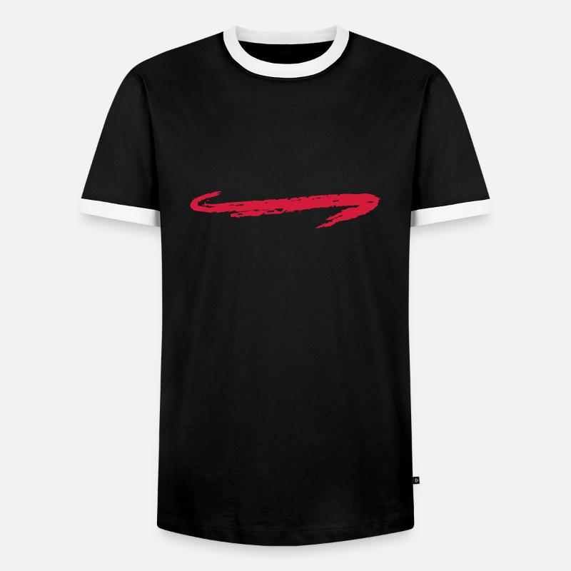 Pinselstrich Graffity - unterstreichen - Männer Kontrast-T-Shirt - Schwarz/Weiß