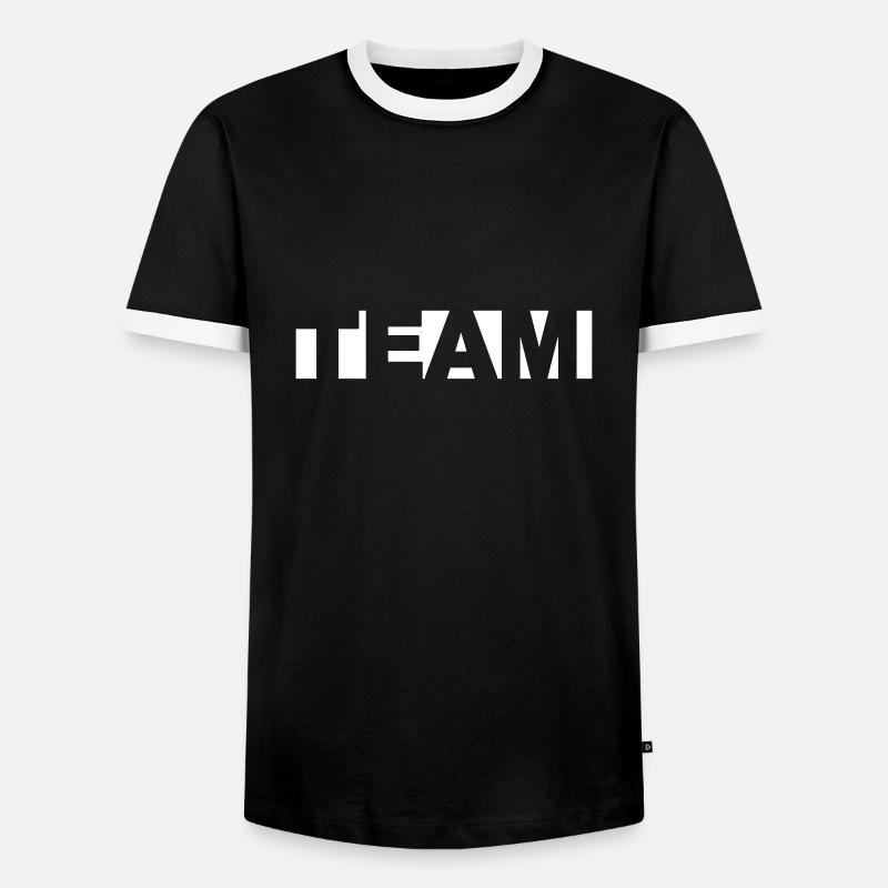 Team - Men's Ringer Shirt - black/white
