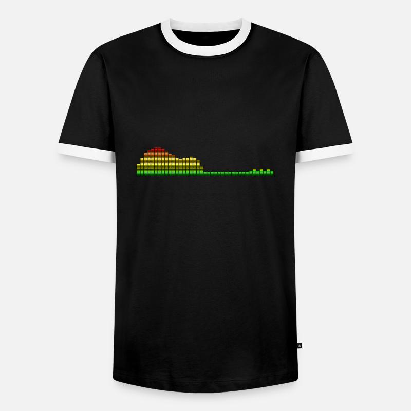 Gitarren-Shape-Equalizer - Männer Kontrast-T-Shirt - Schwarz/Weiß