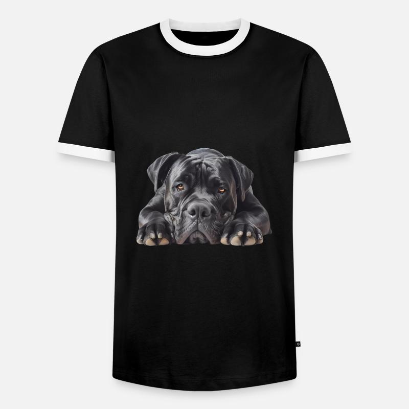 Cane Corso - Männer Kontrast-T-Shirt - Schwarz/Weiß