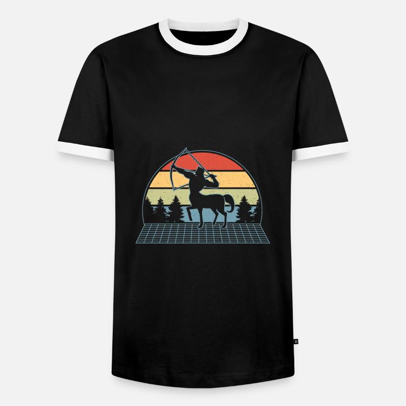 Phoenix Centaur Gift - Men's Ringer Shirt - black/white