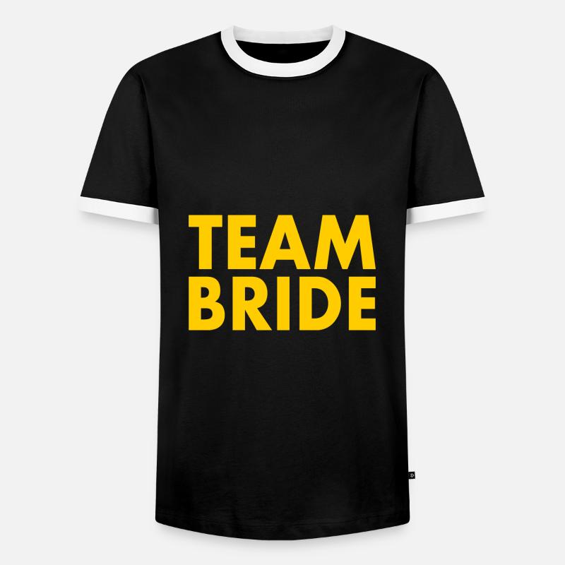 Team bride - Men's Ringer Shirt - black/white