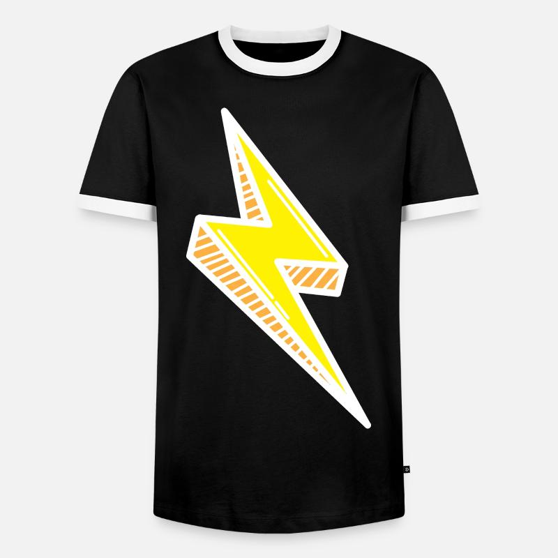 Blitz Comic Schnell - Männer Kontrast-T-Shirt - Schwarz/Weiß