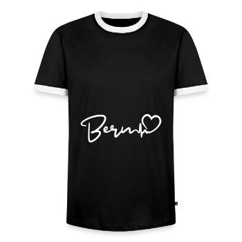 Bern Heartbeat - Men's Ringer Shirt - black/white - Front - AI Model Female 172 light (172cm) & AI Model Male 178 light (178cm)