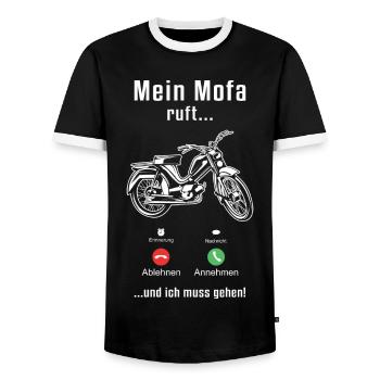 Mofa Vintage Geschenk 2 Takter Mokick Moped - Männer Kontrast-T-Shirt - Schwarz/Weiß - Vorne - AI Model Female 172 light (172cm) & AI Model Male 178 light (178cm)