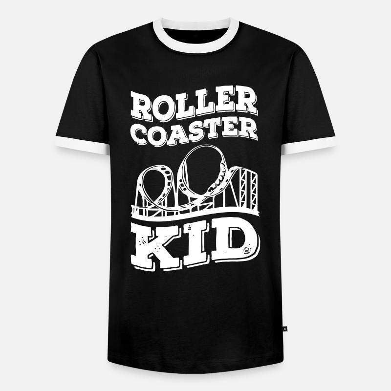 Roller Coaster Kids - Männer Kontrast-T-Shirt - Schwarz/Weiß