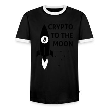 crypto - T-shirt contrasté Homme - noir/blanc - Devant - AI Model Female 172 light (172cm) & AI Model Male 178 light (178cm)