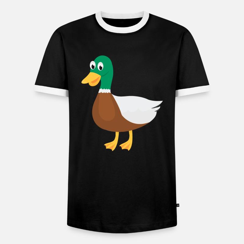 Duck - Men's Ringer Shirt - black/white