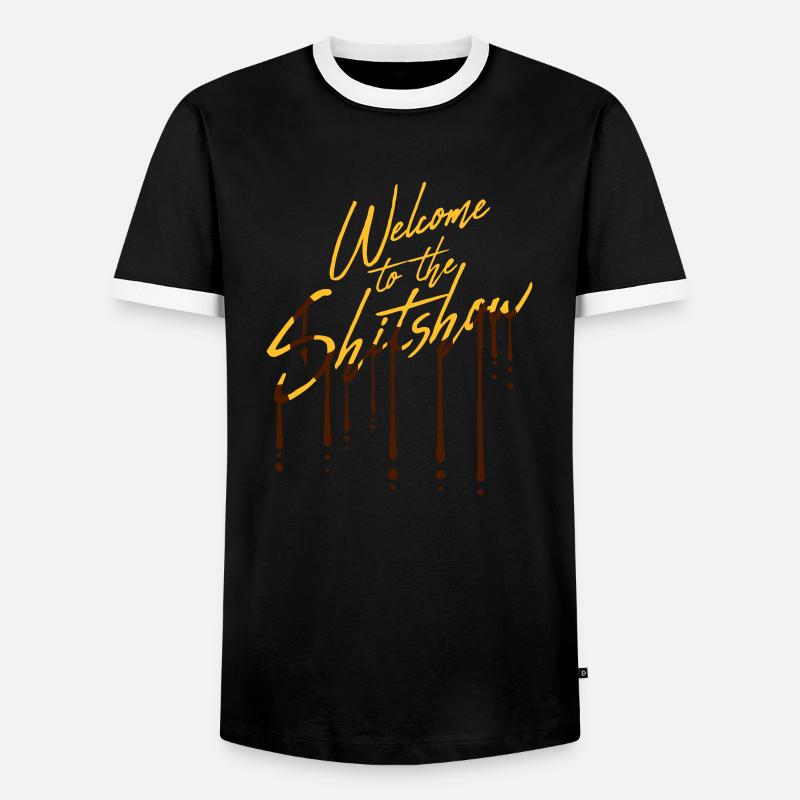 Graffiti Tropfen Shitshow - Männer Kontrast-T-Shirt - Schwarz/Weiß