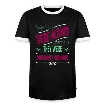 electricians gift caution statement devices - Männer Kontrast-T-Shirt - Schwarz/Weiß - Vorne - AI Model Female 172 light (172cm) & AI Model Male 178 light (178cm)