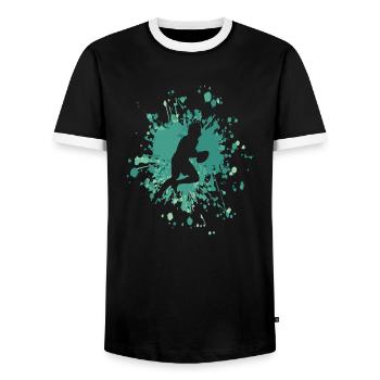 Quarterback Color Splash - T-shirt contrasté Homme - noir/blanc - Devant - AI Model Female 172 light (172cm) & AI Model Male 178 light (178cm)