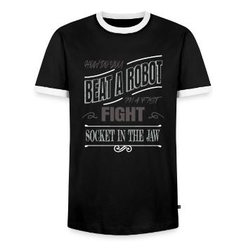 robotics engineering artificial intelligence - Männer Kontrast-T-Shirt - Schwarz/Weiß - Vorne - AI Model Female 172 light (172cm) & AI Model Male 178 light (178cm)