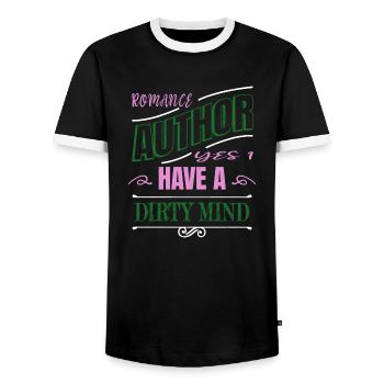 present idea blog creativewriting author bookworm - Männer Kontrast-T-Shirt - Schwarz/Weiß - Vorne - AI Model Female 172 light (172cm) & AI Model Male 178 light (178cm)