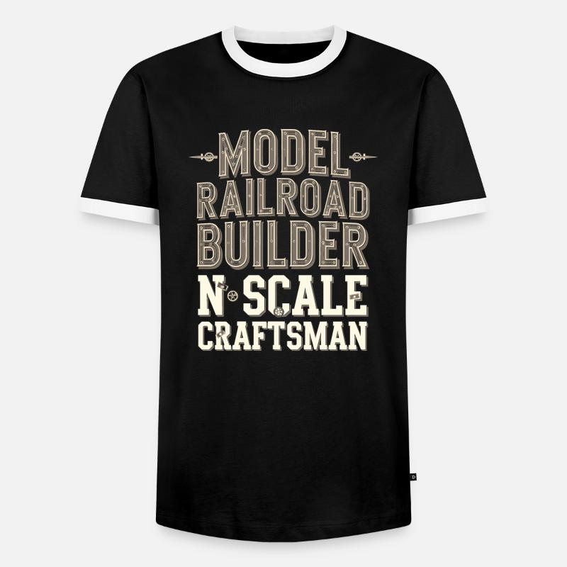 Précision dans le modélisme - T-shirt contrasté Homme - noir/blanc