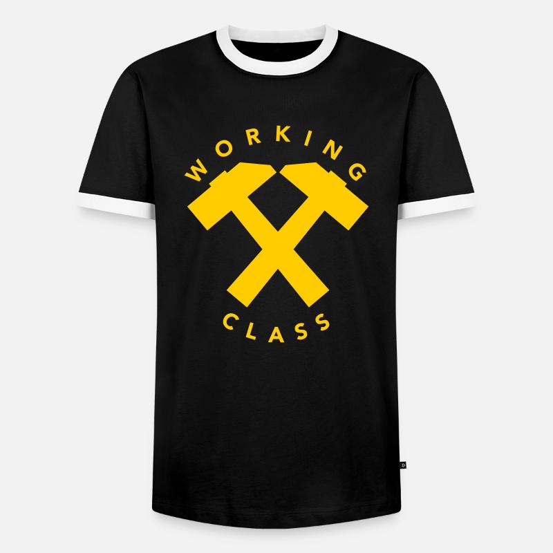 Working Class - Men's Ringer Shirt - black/white