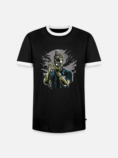 Addicted to photography - Männer Kontrast-T-Shirt - Schwarz/Weiß