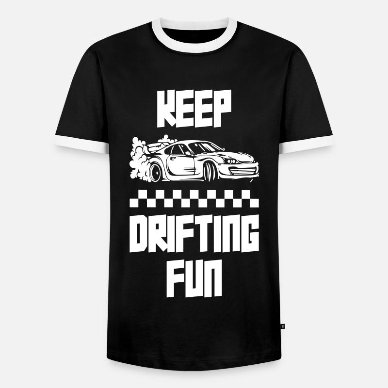 Keep Drifting Fun - Men's Ringer Shirt - black/white