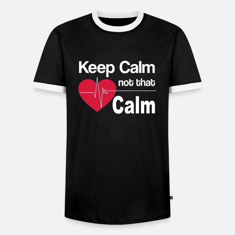 keep calm doc - Men's Ringer Shirt - black/white