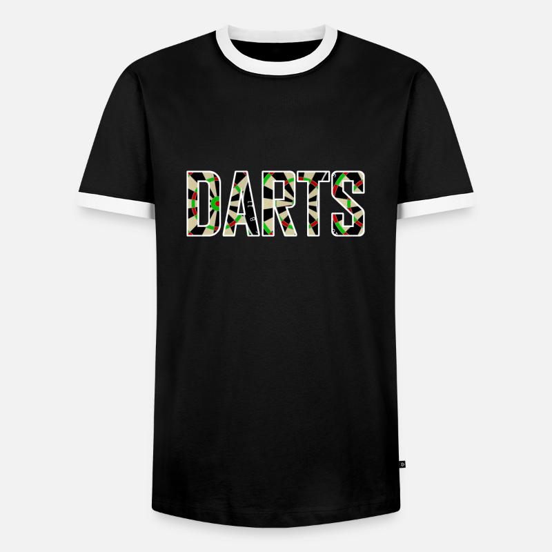 Dart - Männer Kontrast-T-Shirt - Schwarz/Weiß