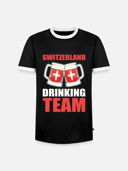 Schweiz Schweizer Schweizerdeutsch - Männer Kontrast-T-Shirt - Schwarz/Weiß