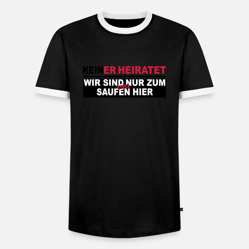 feiern - Männer Kontrast-T-Shirt - Schwarz/Weiß