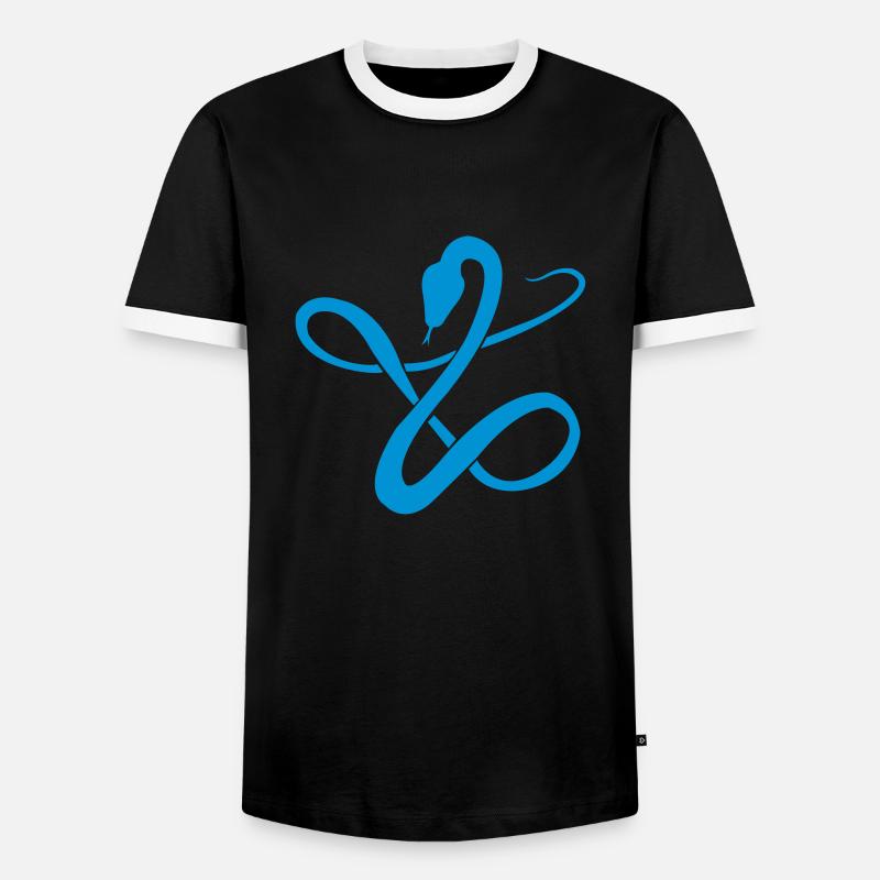 Snake - Men's Ringer Shirt - black/white