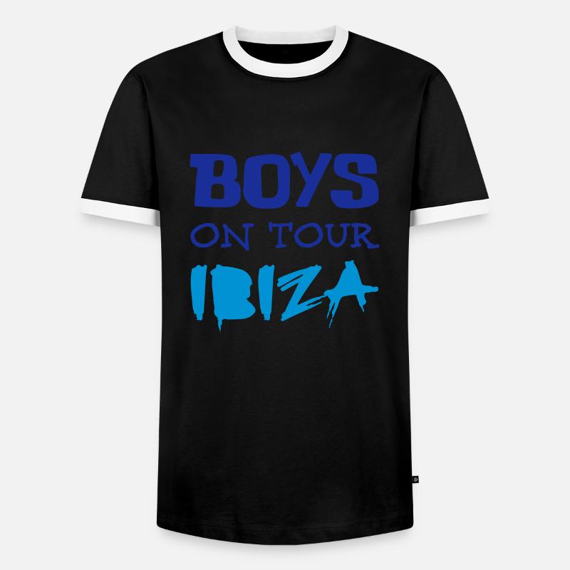 Ibiza - Men's Ringer Shirt - black/white