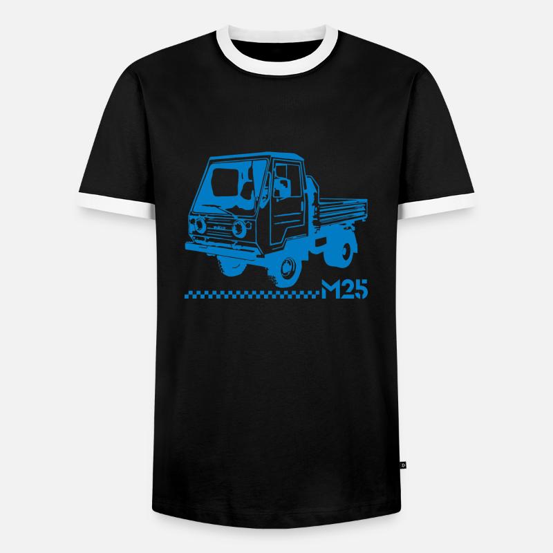 Multicar M25 Neu - Männer Kontrast-T-Shirt - Schwarz/Weiß