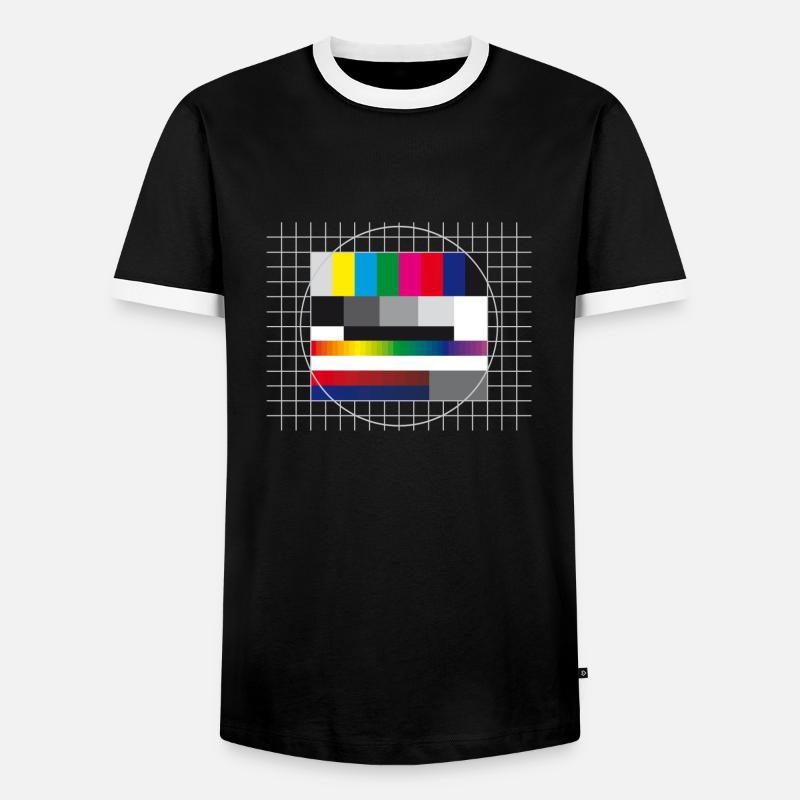 Testbild - Männer Kontrast-T-Shirt - Schwarz/Weiß