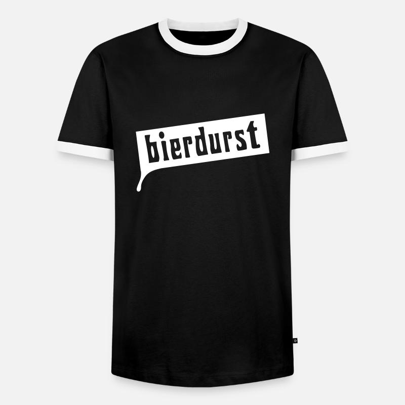 Durst auf Bier - Männer Kontrast-T-Shirt - Schwarz/Weiß