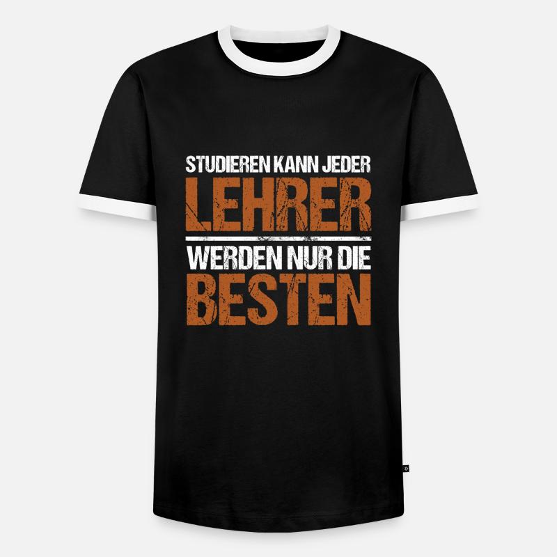 Studieren kann jeder - Lehrer Edition - Männer Kontrast-T-Shirt - Schwarz/Weiß