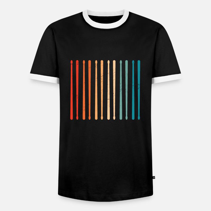 Drumsticks Percussion percussion - T-shirt contrasté Homme - noir/blanc