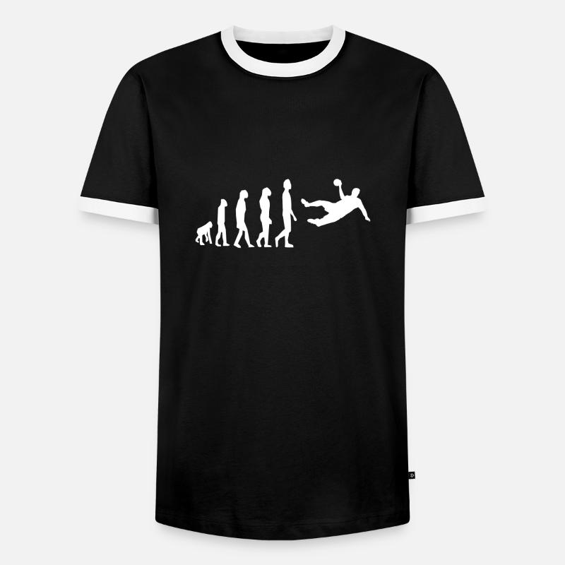 Handball Evolution - Männer Kontrast-T-Shirt - Schwarz/Weiß
