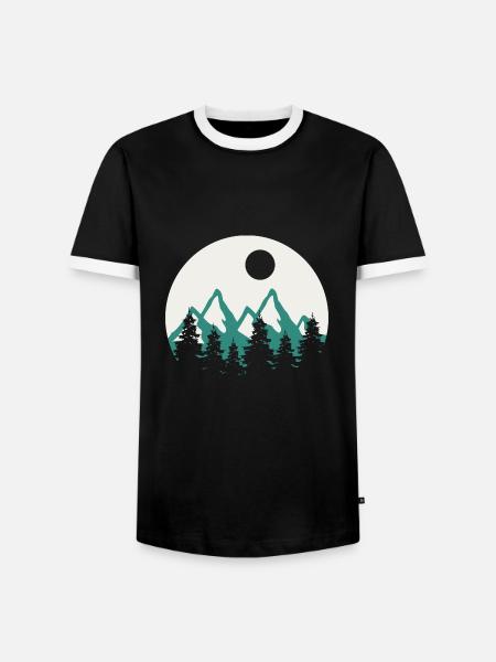 Travel - Männer Kontrast-T-Shirt - Schwarz/Weiß